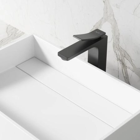 Смеситель NT BAGNO NT1801НВ VOLNO H для раковины черный матовый