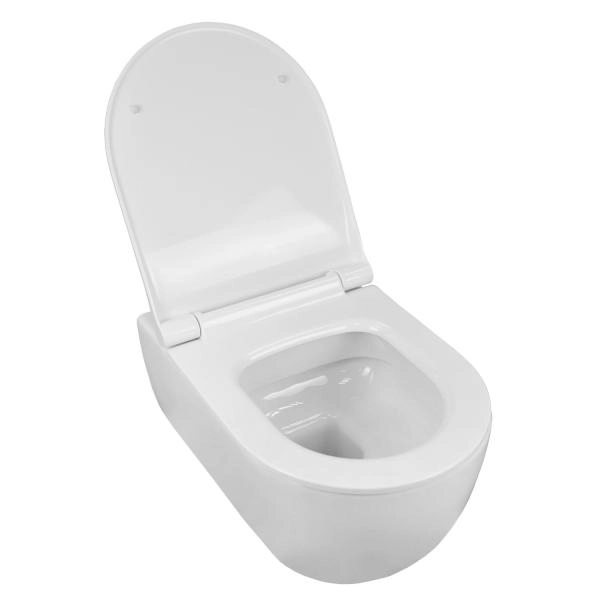 Унитаз подвесной Azario FERIO 360х545х330 безободковый  с сиденьем микролифт (87565)