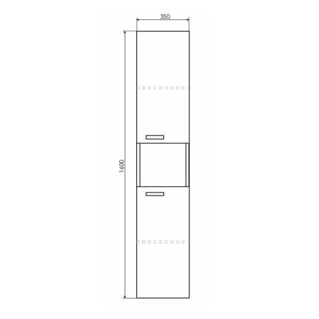 Шкаф-колонна Comforty Никосия-35 00-00009554 Дуб темный