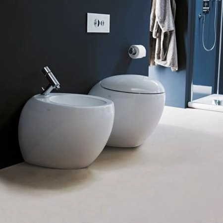 Laufen Alessi One Биде напольное 390x585x415мм, с 1 отв. под смеситель, с покр. LLC, цвет: белый