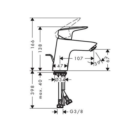 Hansgrohe MyCube M Смеситель для раковины, 1 отв., цвет: хром