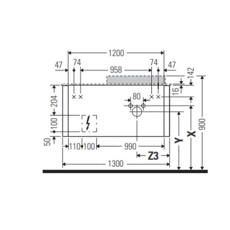 Duravit Happy D.2 Plus Тумба подвесная 130x48х35.4см, с раковиной и 1 ящиком, SX, цвет: белый глянцевый