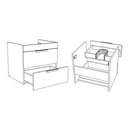 Тумба под раковину Corozo Алиот 120, 2 ящ. подвесная
