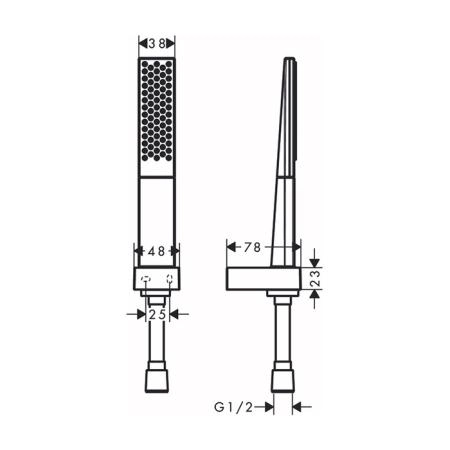 Hansgrohe Rainfinity Ручной душ с гибким шлангом 125 см, цвет: белый матовый