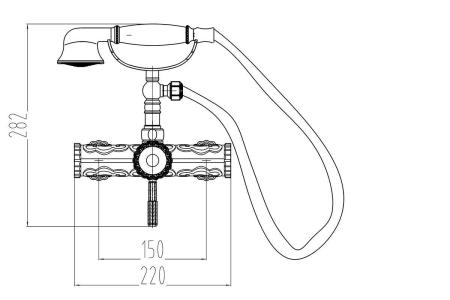 Смеситель для душа ZORG Zorg Antic (A 119 DK-BR) бронза