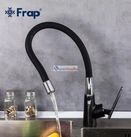 Смеситель для кухни Frap F4457 черный белый