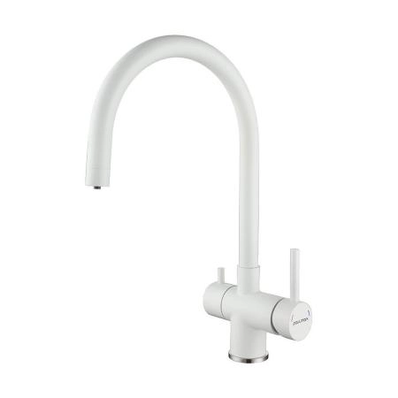 Смеситель для кухни Paulmark Heller матовый белый He213218-431, под фильтр