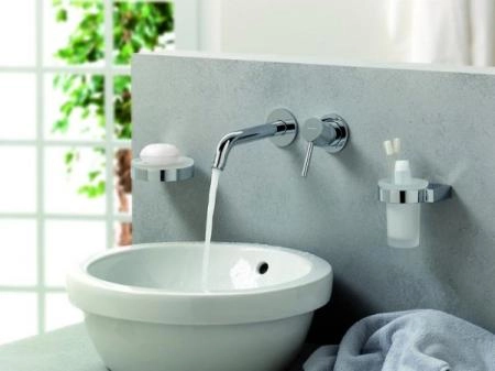 Смеситель Kludi Bozz 382450576 для раковины, хром излив 220 мм, внешняя часть