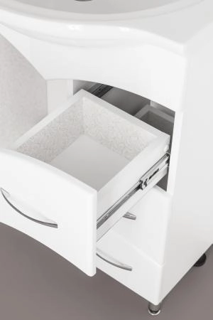 Тумба под раковину Style Line Эко Стандарт 65 (3 ящ.) напольная с ящиками, белая