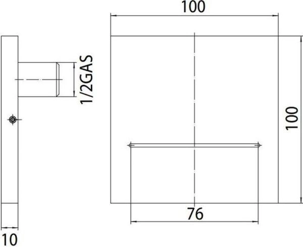 Излив для ванны и душа Bossini Ole' Square E86908.030, каскадная струя, хром