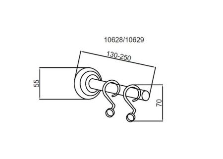 Карниз для шторки ванны Boheme IMPERIALE 10420