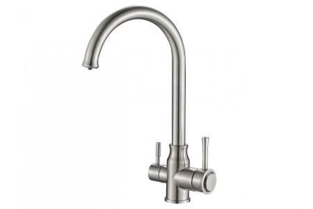 Смеситель для кухни ZORG Steel Hammer (SH 763 INOX) сталь