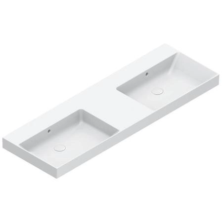 Catalano Zero Раковина 150x50см двойная, без отв., цвет: белый глянцевый