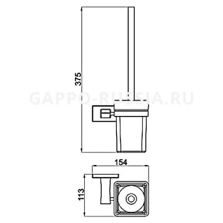 Ершик туалетный Gappo G0710-6 черный