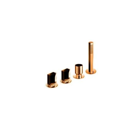 Fantini Venezia Смеситель для ванны, набортный, 4 отв., без излива, цвет: Matt Copper PVD