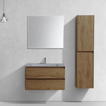 Тумба под раковину Vincea Luka 800 подвесная, 2 ящика soft-close, цвет T.Oak