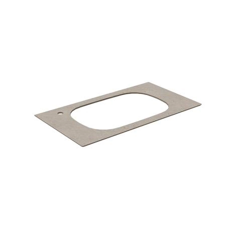 Kerama Marazzi Magica Столешница из керамогранита для встраиваемых раковин сверху Риккарди 90см, с 1 отв., цвет: бежевый матовый