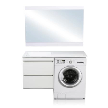 Тумба подвесная Style Line Даллас 120, Люкс белая, PLUS