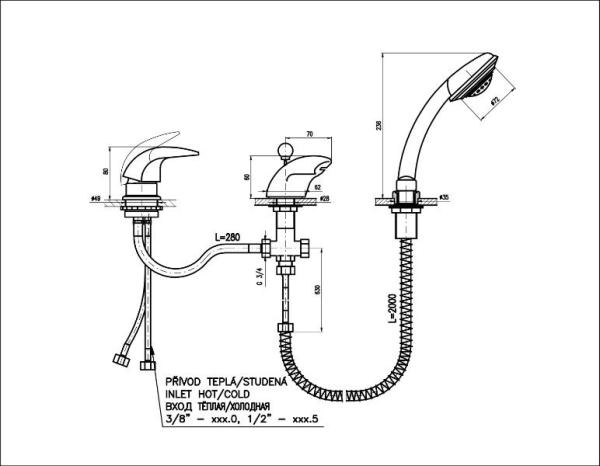 Смеситель Slezak RAV Dunaj D470.5S хром