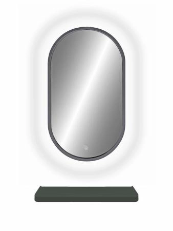 Зеркало Континент Prime standart 450x800 серый ЗЛП1079 с подсветкой