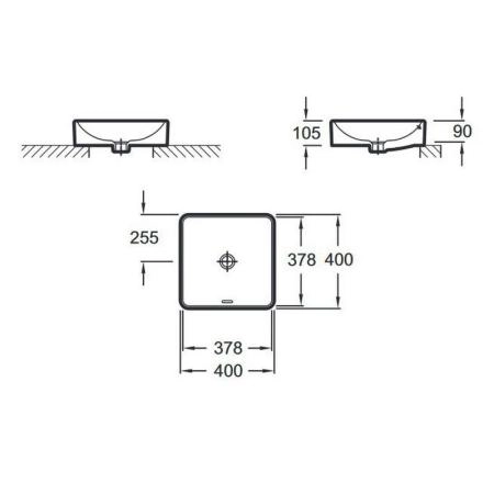 Раковина Jacob Delafon VOX EVG102-00 40 см на столешницу