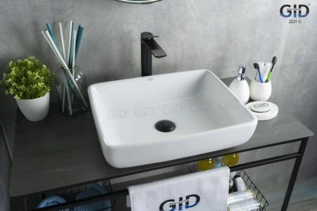 Раковина Gid N9132 49x39 на столешницу белая