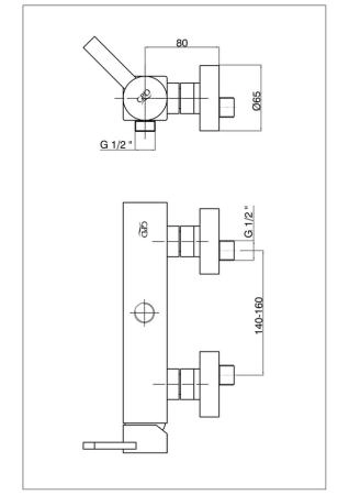 Смеситель для душа GPD QUADRO MDB90 хром