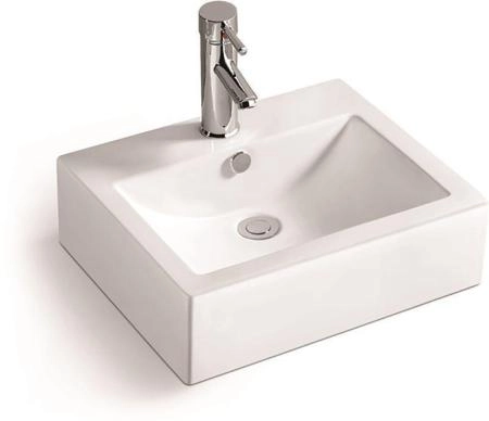 Раковина SantiLine SL-1005 52,5x42 на столешницу керамическая Белый