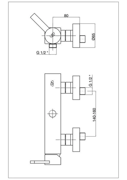 Смеситель для душа GPD QUADRO MDB90 хром
