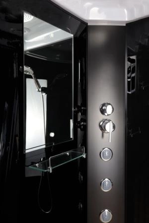 Душевая кабина Niagara NG-6501-14G 900х900х2150 средний поддон 26см стекло тонированное алюм черный