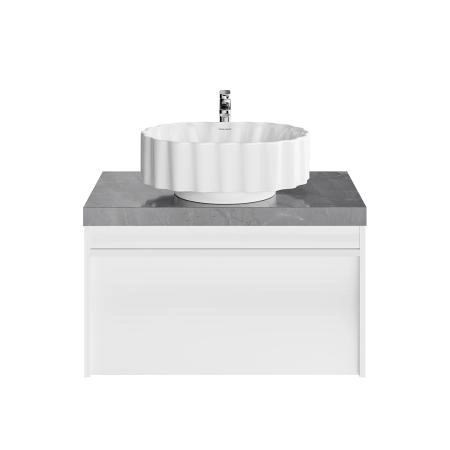 Тумба Kerama Marazzi MODULA МОДУЛА MO.80.1+1\WHT подвесная 80 с ящиком 1+1, белая глянцевая