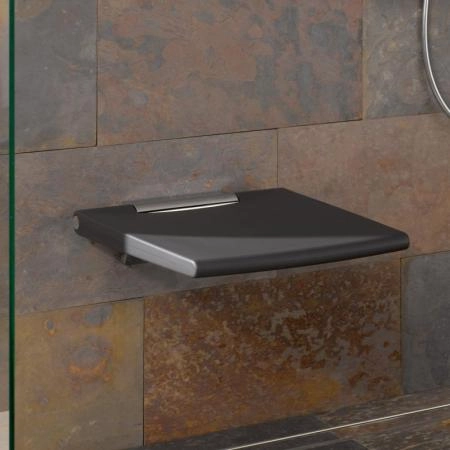 Сиденье для душа Keuco Plan 14983010037 хром/темно-серый (RAL 7021) складное