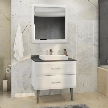 Зеркало Comforty Империя-80 белый глянец