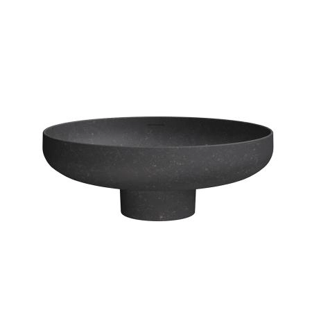 Раковина Kerama Marazzi SAFI САФИ KMSFWb46MBlSt0 накладная 46 с крепежом и донным клапаном, черный камень