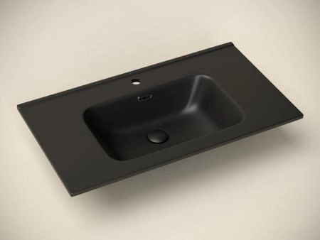 Умывальник накладной прямоугольный (цвет Черный Матовый) Element 810*465*180мм