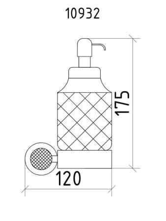 Настенный Диспенсер Boheme ROYALE CRISTAL BR 10932-BR