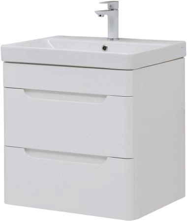 Тумба под раковину Aquanet София 60 белый глянец (2 ящика)