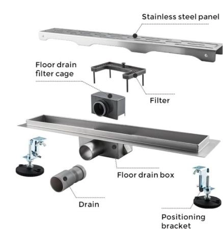 Душевой трап Gappo G85007-3 из нержавеющей стали 50 см