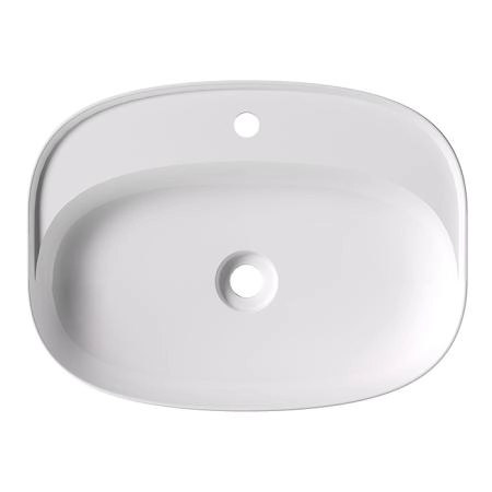 Alice Form Oval Раковина 60x45х12см., накладная, 1 отв., цвет: белый глянцевый
