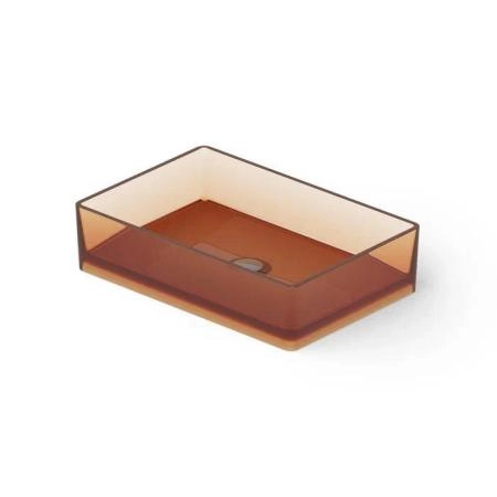 Dea Design Washbasins Раковина 60х40х14.5см., накладная, без отв., Glasstech, прозрачная смола, цвет: Sunset R1