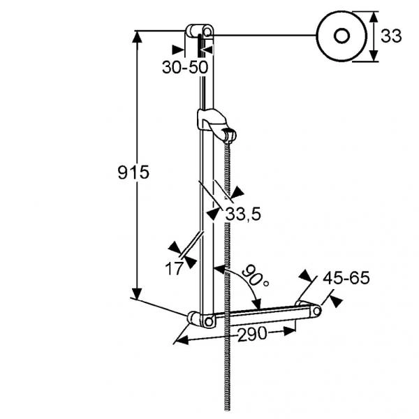 Душевая штанга Kludi SIRENA-Care 6150305-00