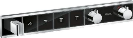 Hansgrohe 15357600 RainSelect Термостат для 4х потребителей, черный / хром