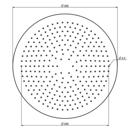 Carlo Frattini Spillo Steel Верхний душ Ø 300 мм., цвет: INOX
