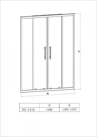 Шторка для ванны Esbano Esbano-1415 150 см