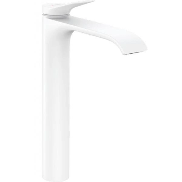 Смеситель Hansgrohe 75040700 Vivenis для свободностоящей раковины 251 мм, со сливным гарнитуром матовый белый