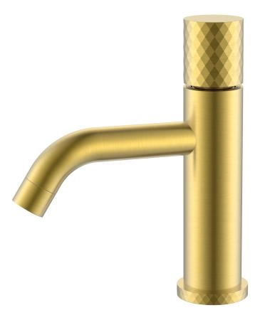 Смеситель STICK Boheme для умыв. низ. Mat Gold низкий с ручкой DIAMOND 121-MG