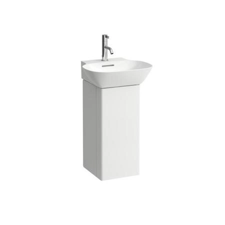 Laufen INO Тумба с раковиной, 28х31х60.5см, с 1 дверцей, с сифоном, с 4 полками, SX, подвесная, покрытие LCC, цвет: белый матовый