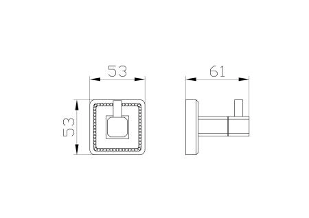 Крючок для ванной WONZON & WOGHAND ROMA, Бронза (WW-7215)