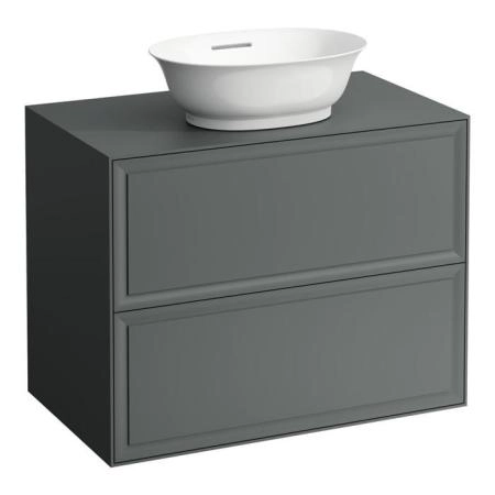 Laufen New Classic Тумба с раковиной, 77.5x45.5x60см, 2 ящика, подвесная, цвет: серый