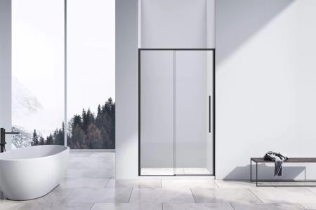 Душевая дверь Vincea Slim-N VDS-4SN110CLB, 1100, черный, стекло прозрачное
